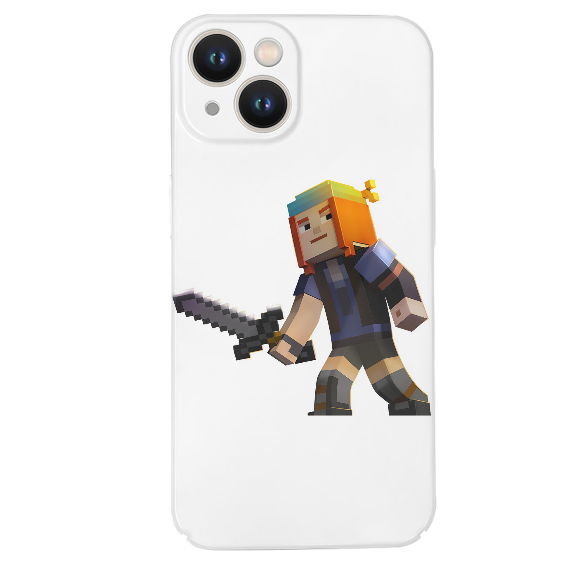 （画像用） マインクラフト ブロックの世界 Minecraft MC Block world 【iPhone 14シリーズ対応】ハードケース